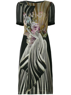 платье миди с цветочным принтом Alberta Ferretti
