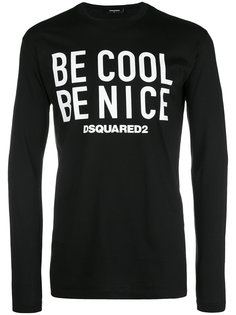 футболка со слоганом Be Nice Dsquared2