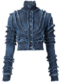 джинсовая куртка с бахромой Dsquared2