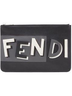 клатч с логотипом Fendi