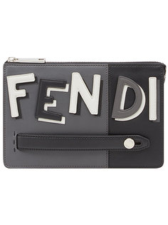 клатч с логотипом Fendi