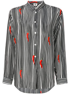 рубашка в полоску с принтом перцев-чили   Ps By Paul Smith