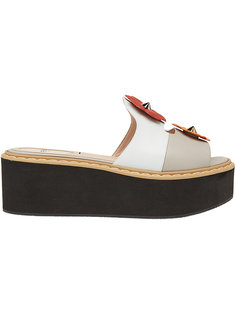 floral platform sandals Fendi