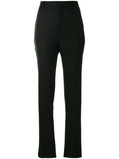 брюки с завышенной талией в полоску  Saint Laurent