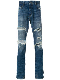 джинсы с рваными деталями Super Légère