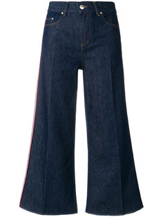 расклешенные укороченные джинсы Red Valentino