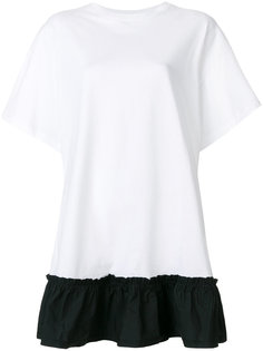 платье-футболка с оборками на подоле Red Valentino