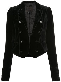 укороченный бархатный пиджак Paige