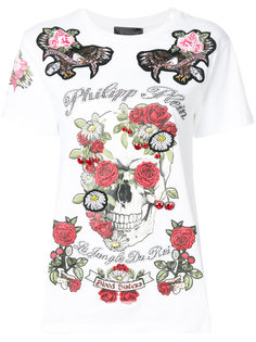 футболка с принтом роз Philipp Plein