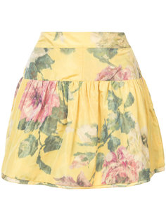 мини-юбка с цветочным принтом Marchesa
