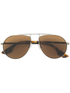 солнцезащитные очки-авиаторы в черепаховой оправе  Mcq By Alexander Mcqueen Eyewear