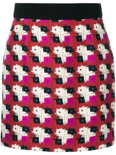 приталенная юбка с геометрическим узором Fausto Puglisi