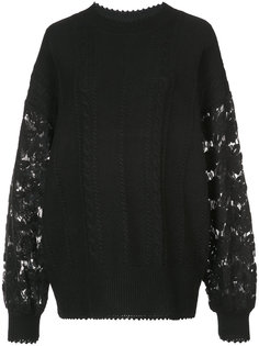 свитер с кружевными рукавами See By Chloé