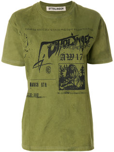 футболка с логотипом и выцветшим эффектом Ottolinger