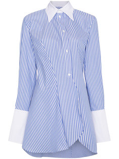 полосатая асимметричная рубашка Wright Le Chapelain