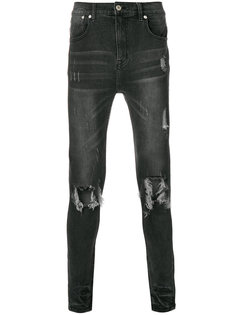джинсы скинни с рваными деталями Stampd