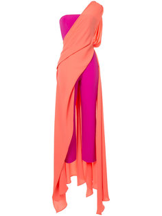 contrast asymmetric jumpsuit Isabel Sanchis