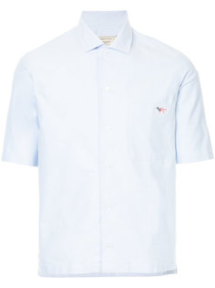 оксфордская рубашка с короткими рукавами  Maison Kitsuné