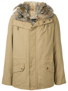 пальто на молнии с капюшоном  Yves Salomon Homme