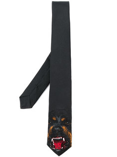 галстук с вышивкой ротвейлера Givenchy