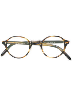 круглые очки с черепаховым узором  Oliver Peoples