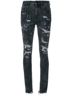 джинсы с рваными деталями Marcelo Burlon County Of Milan