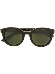 круглые солнцезащитные очки в черепаховой оправе  Saint Laurent Eyewear