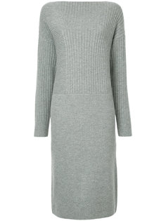 платье-свитер в рубчик с вырезом лодочкой  Estnation
