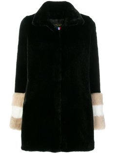 Carene fur-sleeved coat La Seine & Moi