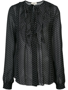 polka dot frill detail blouse Lagence Lagence