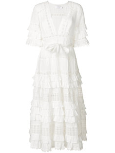 длинное платье с рюшами Zimmermann