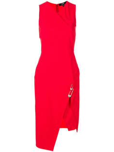 sleeveless fitted wrap dress Versus