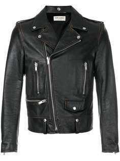 байкерская куртка на молнии Saint Laurent