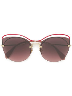 oversized embellished sunglasses Miu Miu Eyewear