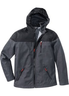 Куртка-софтшелл Regular Fit (серый меланж/черный) Bonprix