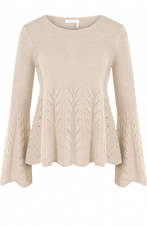Шерстяной пуловер с круглым вырезом и завышенной талией See by Chloé