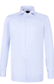 Хлопковая сорочка с воротником акула Luigi Borrelli