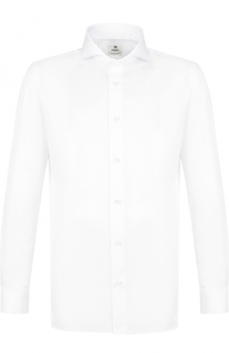 Хлопковая сорочка с воротником акула Luigi Borrelli