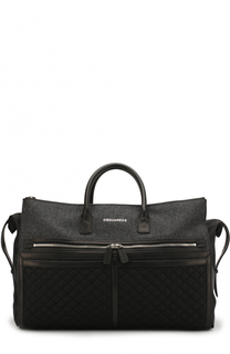 Текстильная дорожная сумка с кожаной отделкой Dsquared2