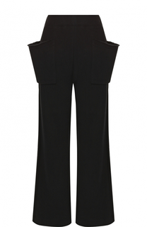 Хлопковые расклешенные брюки с накладными карманами Yohji Yamamoto