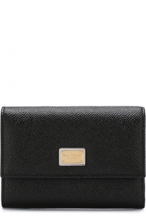 Кожаный кошелек с клапаном и логотипом бренда Dolce &amp; Gabbana