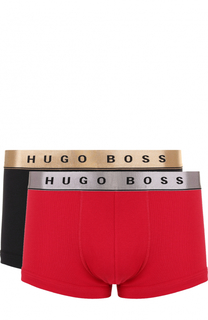 Комплект из двух хлопковых боксеров с широкой резинкой BOSS