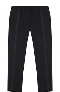 Хлопковые брюки с отделкой Armani Junior