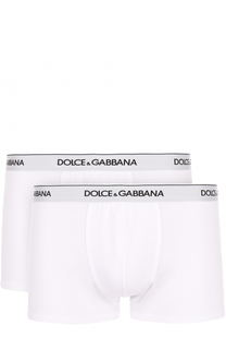 Комплект из двух хлопковых боксеров с широкой резинкой Dolce &amp; Gabbana