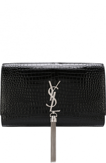 Сумка Monogram с тиснением под крокодила Saint Laurent