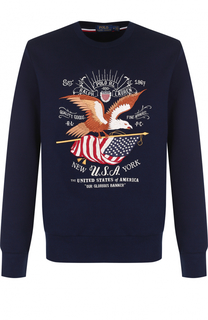 Свитшот из смеси хлопка и вискозы с вышивкой Polo Ralph Lauren