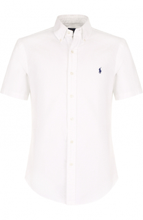 Хлопковая рубашка с короткими рукавами Polo Ralph Lauren
