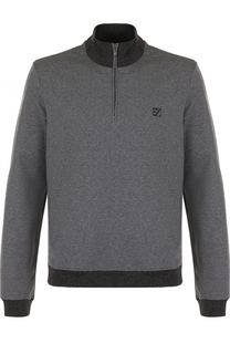 Хлопковый джемпер с воротником на молнии Ermenegildo Zegna