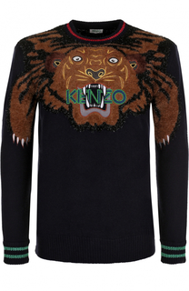 Шерстяной свитер с вышивкой Kenzo