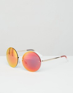 Круглые солнцезащитные очки River Island - Красный